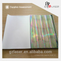 Colorful rainbow holographic metalized paper for printing and packaging
